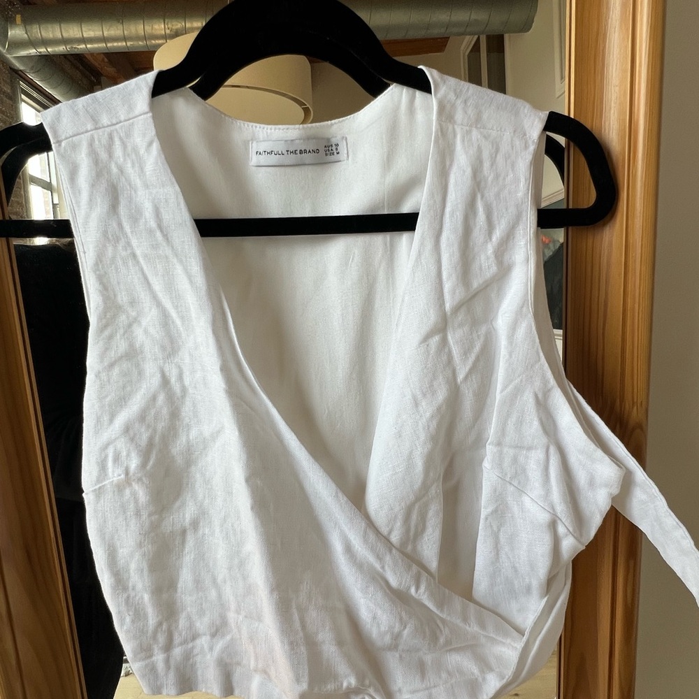 Faithfull the Brand linen wrap top